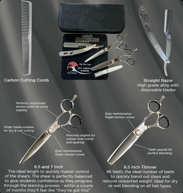 junior Barber Student Scissor Kit